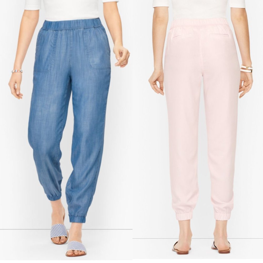 Talbots pink jogger sz small